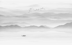 禅意水墨画背景墙