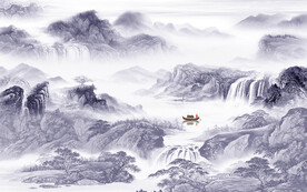 高端 新品大气山水 Tif分层