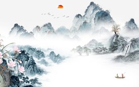 最新 高清简意山水 TIf分层