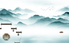 高档 清晰新传山水 Tif分层