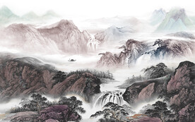 现代 新传清晰山水 TIF分层