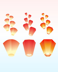 孔明灯CDR矢量图