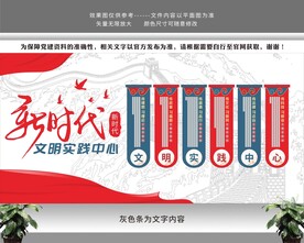 新时代文明实践站中心党建文化墙