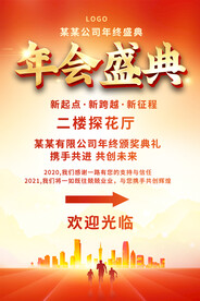 企业公司年会指示牌