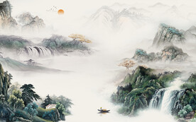 人气 高档意境山水 TiF分层