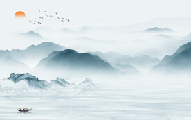 人气 意境大气山水 Tif分层