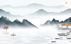 新款 爆款中式山水 TiF分层