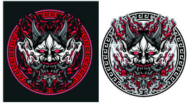 卡通恶魔矢量图