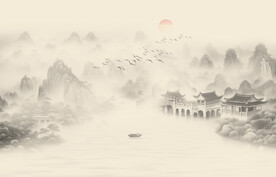 新中式禅意山水画