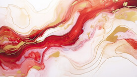 红色流体渐变科技线条背景