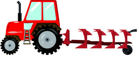 拖拉机卡通图形