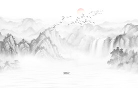 新中式意境水墨画