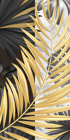 简约大理石手绘家大叶大玄关