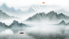 新中式山水风景装饰画