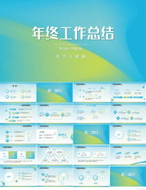 大气创意年终工作总结汇报PPT