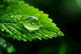 露珠叶子特写背景