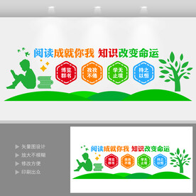 中国风校园阅读文化墙