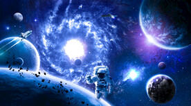 太空宇航员宇宙黑洞星球火箭背景