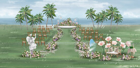 紫色户外仪式区