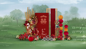 中式户外迎宾区