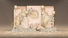 香槟色中式迎宾区