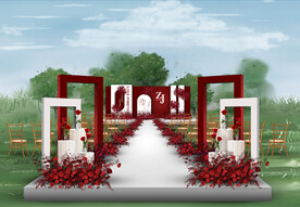 红色户外仪式区