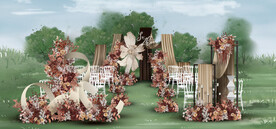 咖色户外仪式区