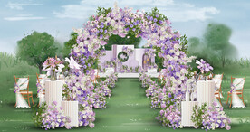 紫色户外仪式区