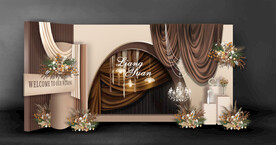 咖色婚礼迎宾区