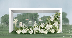 户外婚礼甜品区