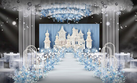 蓝色婚礼仪式区