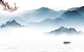 现代 中式客厅山水 TIF分层