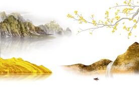 淡雅 新传意境山水 TIF分层