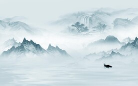 高端 高档山水墙画 TIf分层