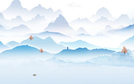 大气 简意中式山水 TIF分层