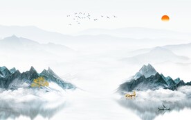 中式 简约高档山水 TiF分层