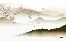 高雅 简约高档山水 TiF分层