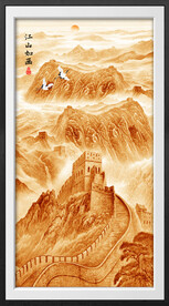 金色国画长城