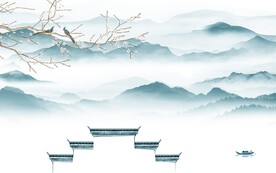 意境 高档现代山水 TIF分层