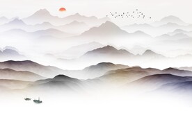 最新 中式简约山水 TiF分层