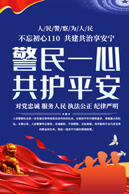 公安标语海报