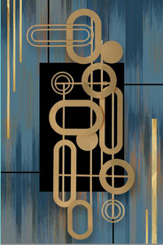 3D抽象几何形状玄关装饰画