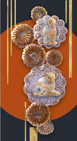 3D抽象几何形状玄关装饰画