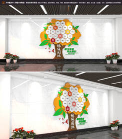 创意大树企业班级风采照片墙