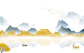 奢雅 人气中式山水 TIF分层