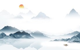 水墨 中式新山水画 TIF分层