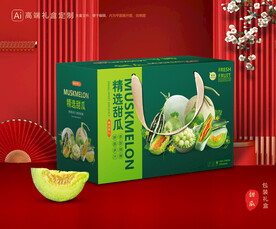 甜瓜包装 蜜瓜礼盒