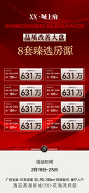 高端简约地产特价房源海报