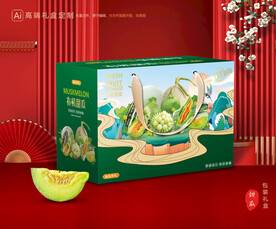 甜瓜包装 蜜瓜礼盒