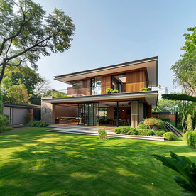 春意盎然别墅庭院设计